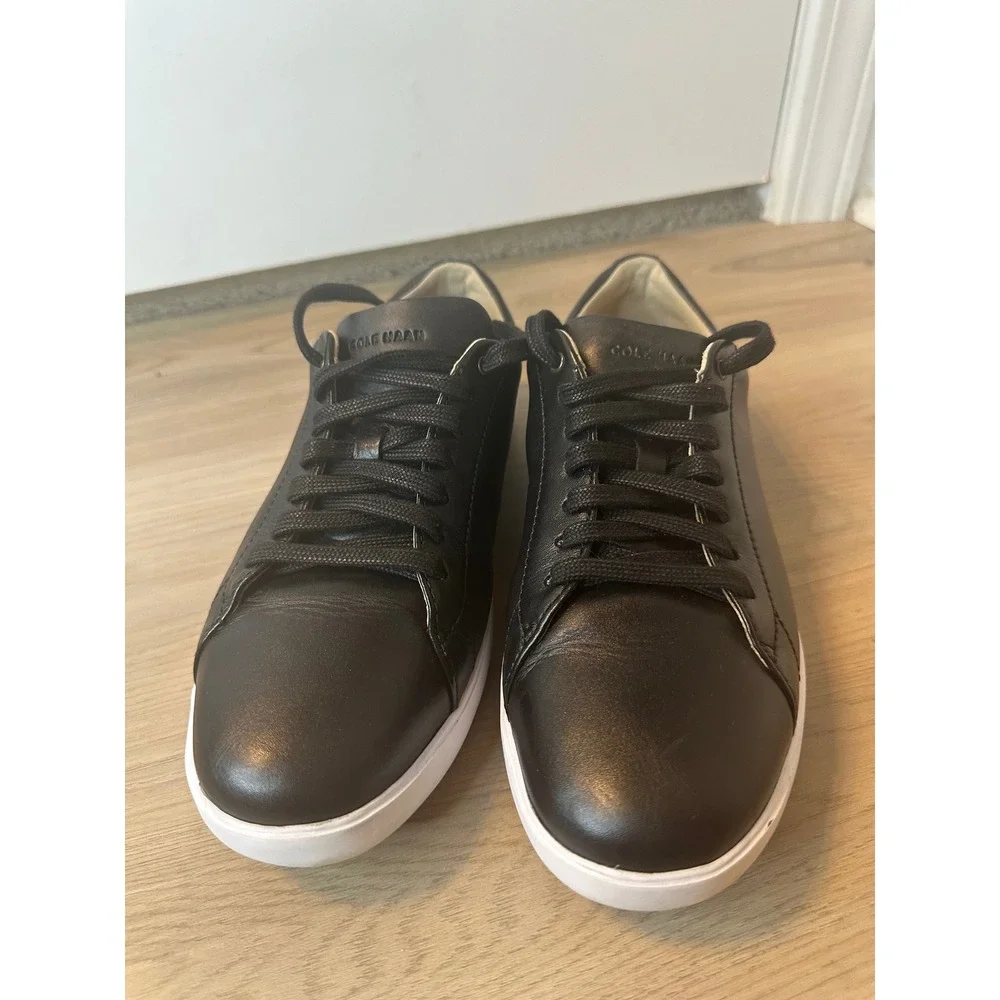 Cole Haan Grand Crosscourt Black Leather Sneakers Womens 9B W11175 Low Top Shoes